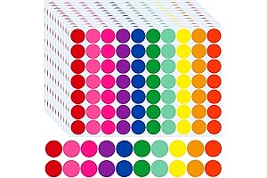 1 Inch Dot Stickers 700 PCS, Round Circle Color Coding Dot Stickers...
