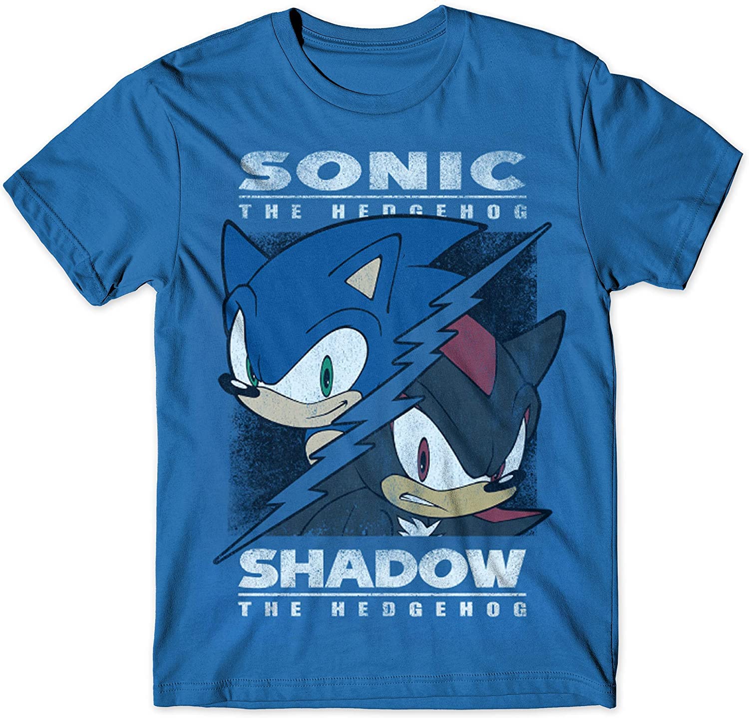 SEGASonic vs Shadow Split T-Shirt for Adult, Classic Game Vintage Distressed
