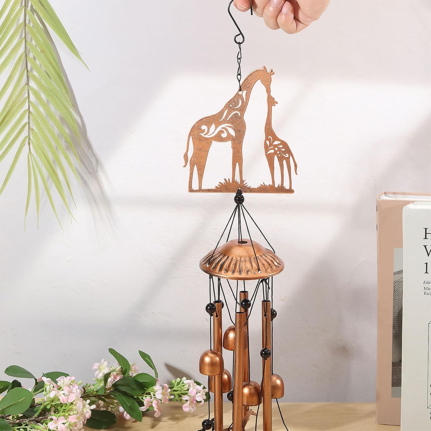 ORIGACH Giraffe Metal Wind Chimes for Indoor Outside Decor image 4