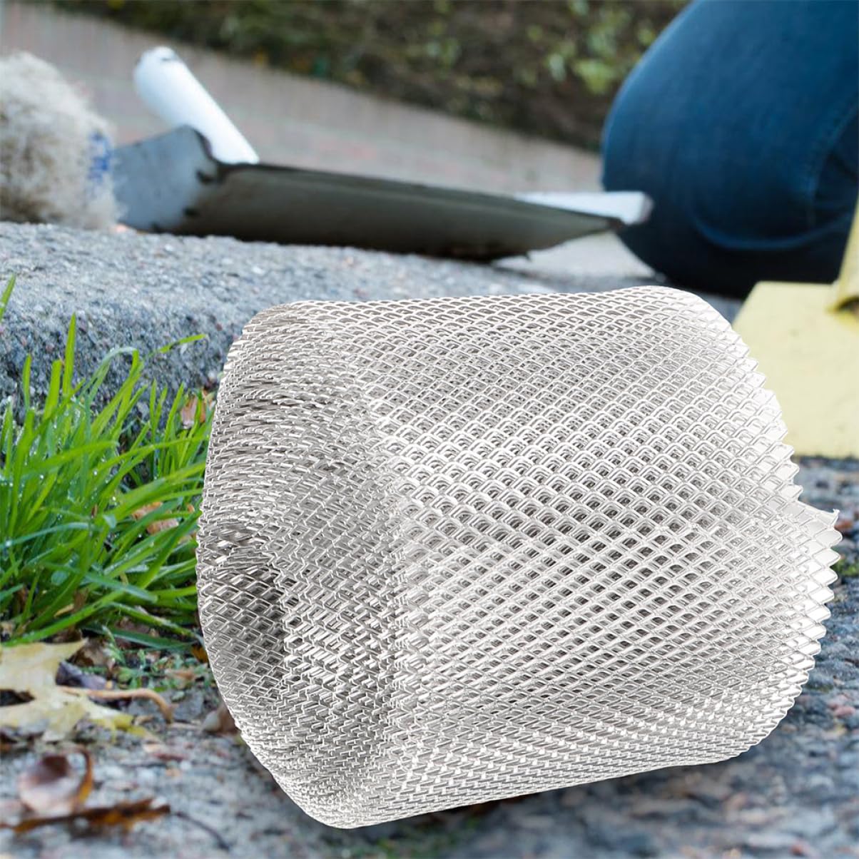 Grille De Protection De GouttièRe En Alliage D'Aluminium 600X6Cm Filet Anti-Feuilles Pare-DéBris Pour Jardin Facile À Installer Et Couper