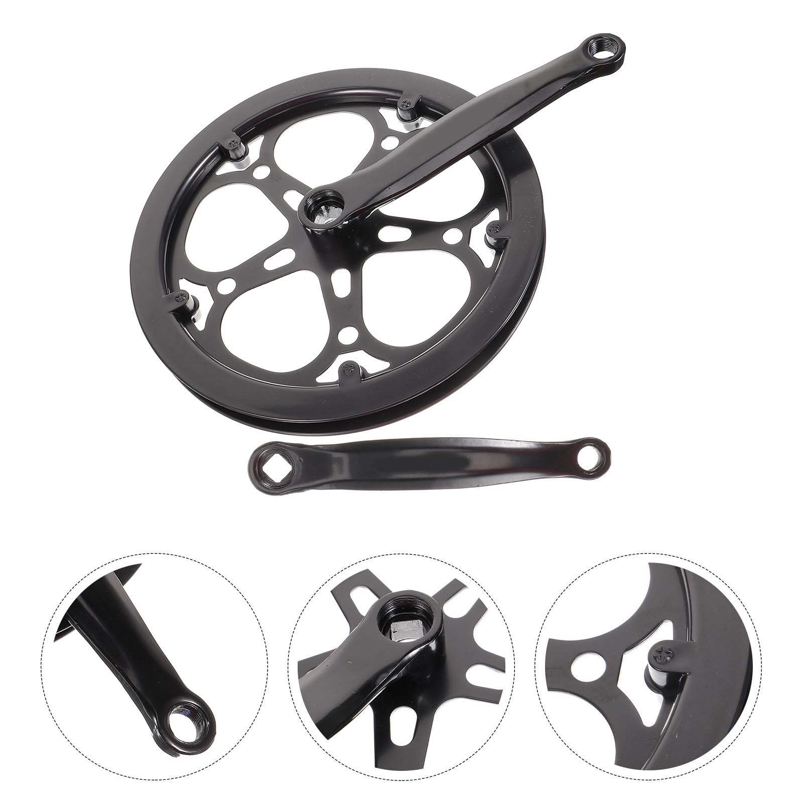 SOLUSTRE Guarnitura per Bici a velocità Singola 170 Mm Ingranaggio in Metallo 52 Denti, Accessori di Ricambio per Mountain Bike e Bici da Pista, Manovella Cava Rimovibile per Ciclismo
