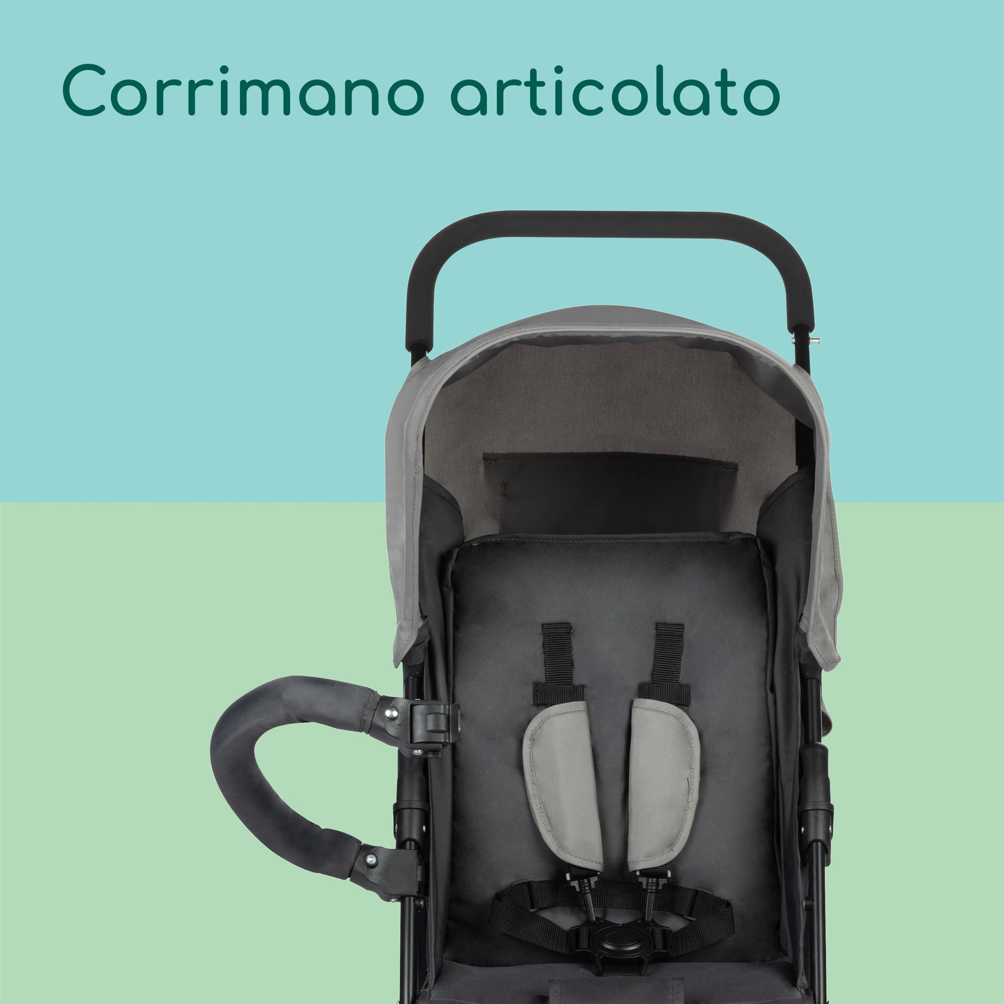 Bebeconfort Foggy, passeggino, da 0 a 3,5 anni, fino a 15 kg, passeggino portatile e leggero, con posizione sdraiata per neonati, compatto quando chiuso, corrimano articolato, Tinted Stone