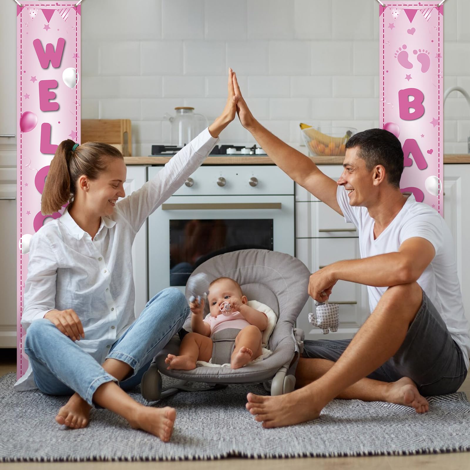 Koliphy Bannière De Bienvenue Pour Bébé Pour Fête Prénatale Koliphy Bannière De Bienvenue Pour Bébé Pour Fête Prénatale
