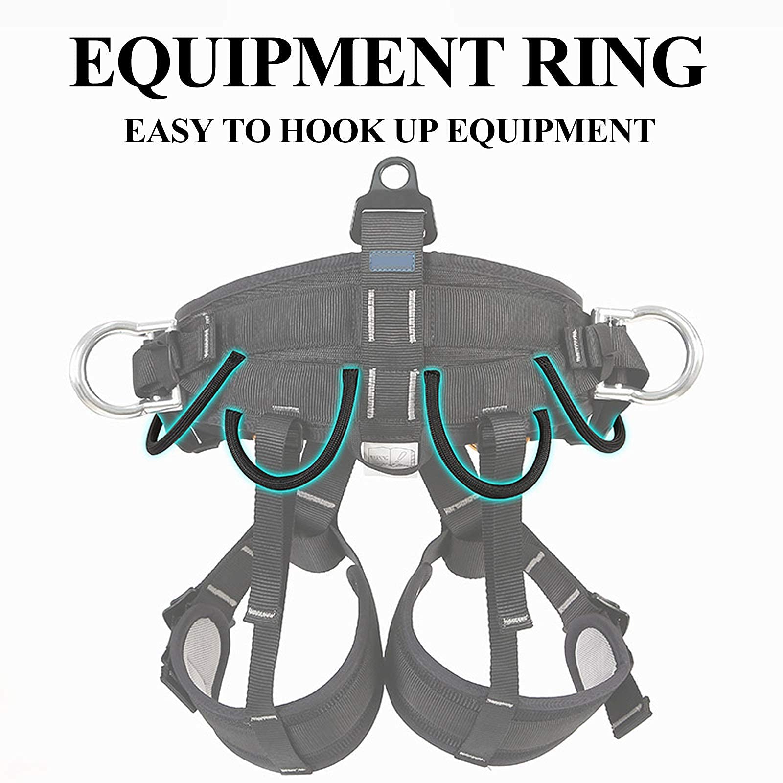 SwaYve Harnais de Sécurité Antichute, Ceinture de Sécurité Pour Le Travail Aérien, Ceinture D'Escalade Personnelle Pour Demi-Corps, Kit de Harnais de Sécurité de Protection Contre Les Chutes/Orange