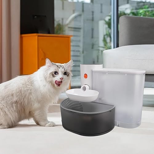 Miniatura 9 de Aramox Dispensador de agua inteligente para gatos, cuenco de agua automático para mascotas, 3 L, agua que fluye con batería recargable de 2000 mAh