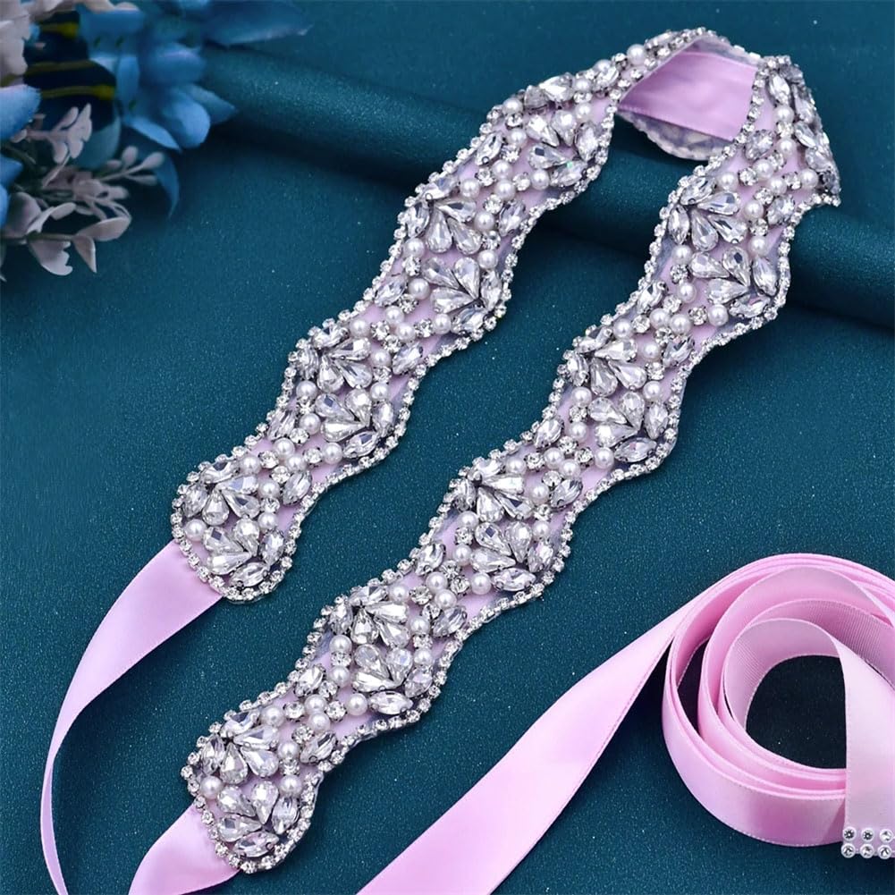 Cintura da sposa per abito da sera da festa accessori argento strass decorativo abito da donna