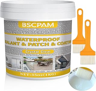 1KG Clear Invisible Waterproof Sealant Agent,Liquid Waterproof Paint Coating for Outdoor & Indoor,Roof,Show...