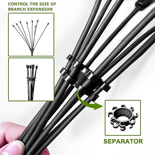 Miniatura 4 de HXWEIYE - Paquete de 4 luces solares de jardín con separador, 8 LED de luces solares oscilantes blancas cálidas con 2 modos de iluminación, se