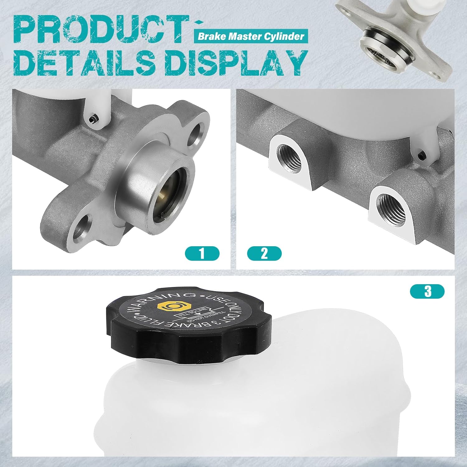 M630021 Brake Master Cylinder with Reservoir and Cap Fit for Chevy, GMC, Isuzu and Oldsmobile Vehicles - Blazer, Bravada 1998-2000, S10, Jimmy, Sonoma, Hombre 1998-1999 - Replaces 18026274 M630197