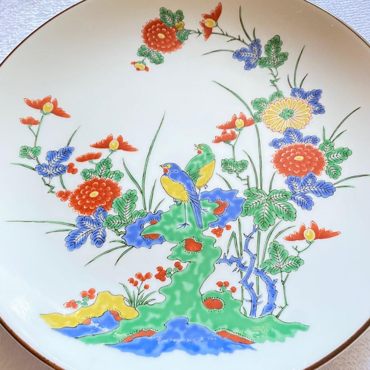 有田焼 深綿 梅鳳凰絵 一進 絵皿 飾皿 置物 有田焼】飾り絵皿（大）天目金彩・白金彩牡丹図 - JTOPIA