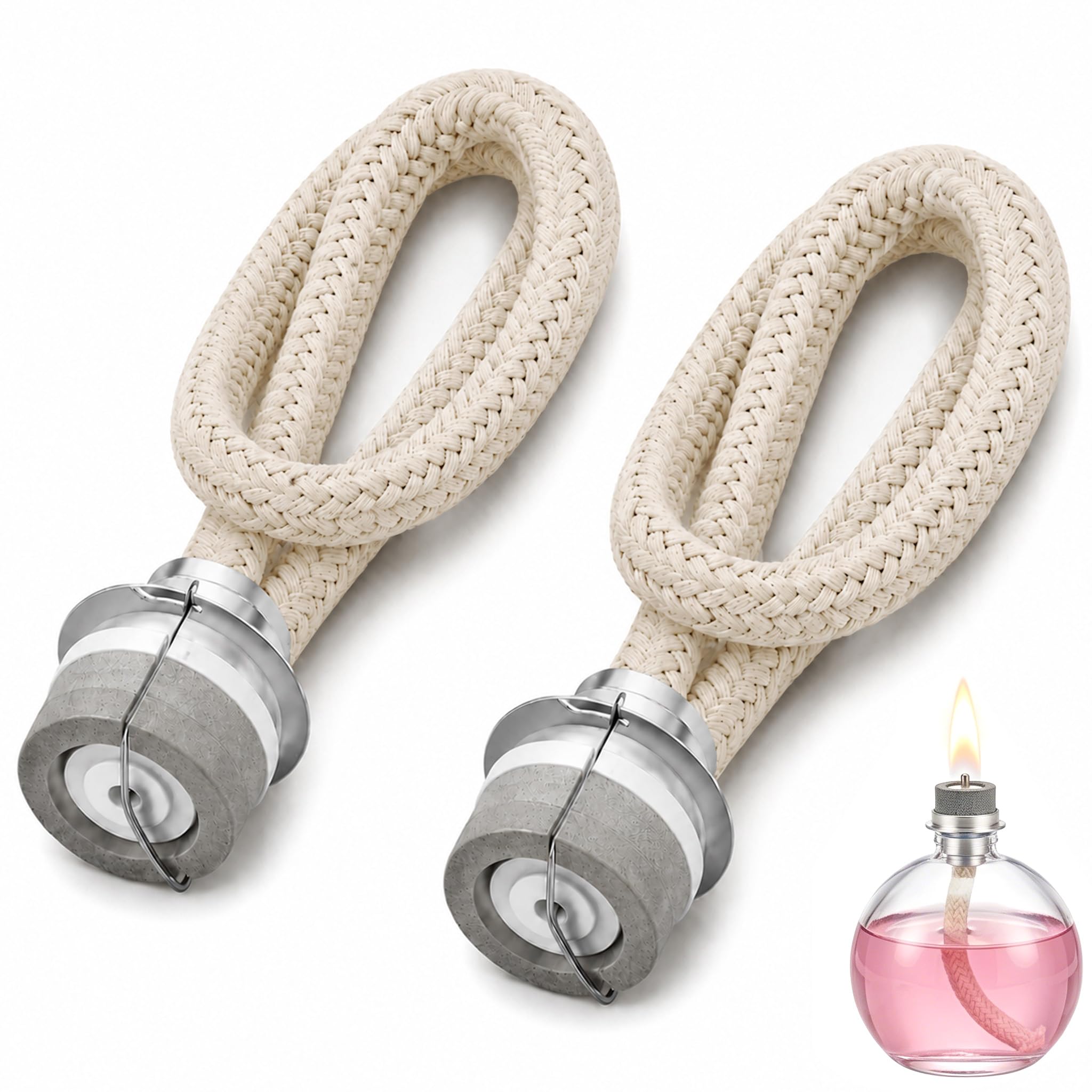 Mechas para Lámpara Catalítica de Aceite de 18 mm，2 Piezas Mecha Cerámica de Alta Absorción para Lámparas de Aceite y Difusores de Aromas Purificación del Aire y Aromaterapia