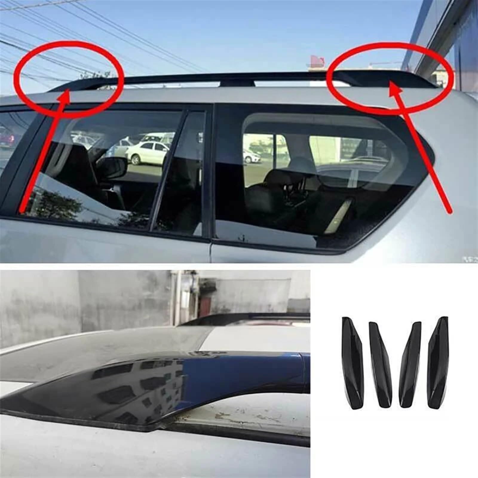 Cubierta del Extremo del riel del portaequipajes del Techo del