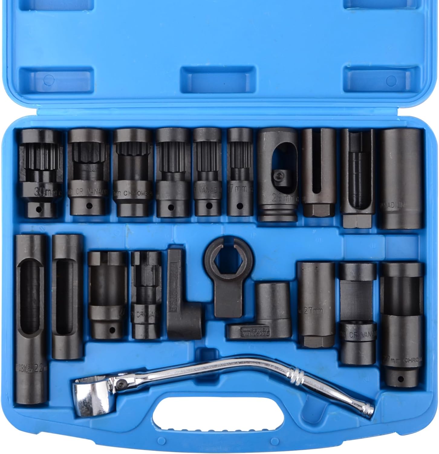 DAYUAN 21pcs Oxygen Sensor Socket Set, Oil Pressure Sending Unit Socket Set O2 Sensor Removal Socket Fit for Auto Truck Car