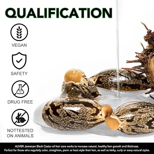 Miniatura 7 de Tudiqe Champú de aceite de ricino negro jamaicano para el crecimiento del cabello, fortalece y restaura, champú de ricino negro jamaicano para