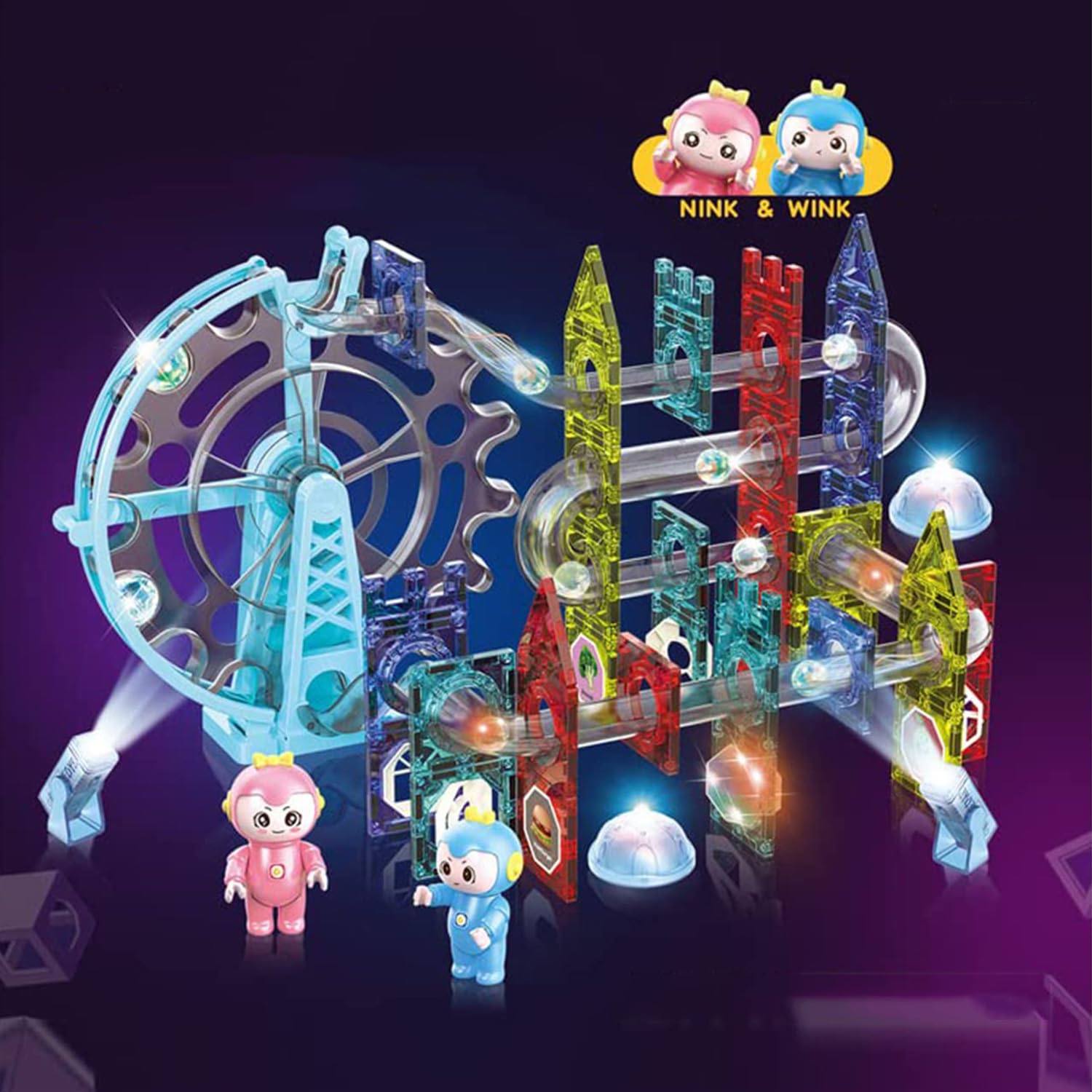 CASTANAKids Tiles Building Blocks with Marble Run STEM Toys STEAM Toys for Kids Ages 3-10+Year Old Boys Girls Best Christmas Birthday Gift, Educational Toys for Kids (120 pcs)