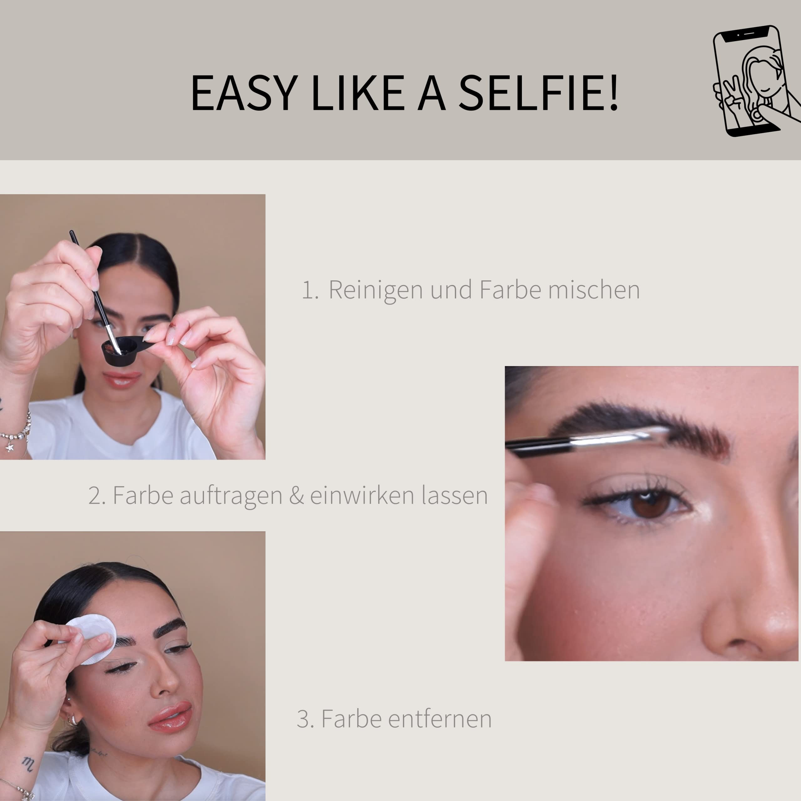 fleeky Tint Kit Black – zestaw "zrób to sam" do farbowania bajek na twarzy, takich jak brwi, broda itp. składa się z farby, żelu, utleniacza, pędzla do farbowania, peelingu