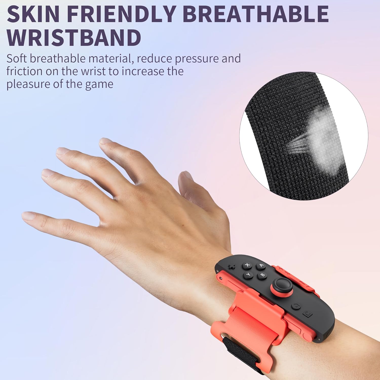 FUNDIARY Blue+Orange Wrist Band for Switch 2(2025), Adjustable Hand Strap for Switch 2 Sport Games for Zumba Burn It Up, Skin-Friendly Accessories Compatible with Switch 2 Joycon Fit for Kid and Adult - Image 2