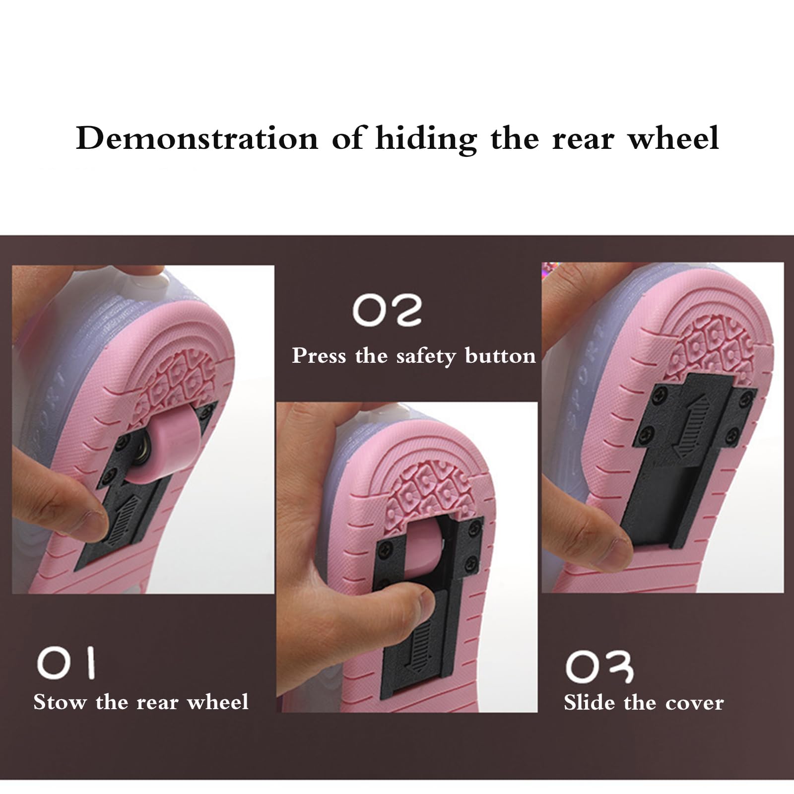 Chaussures à roulettes LED 2 Roues,Chaussures à roulettes Lumineuses LED,Baskets Patinage à Roues RéTractables,Multifonctionnel,Convient Aux Sorties en Famille