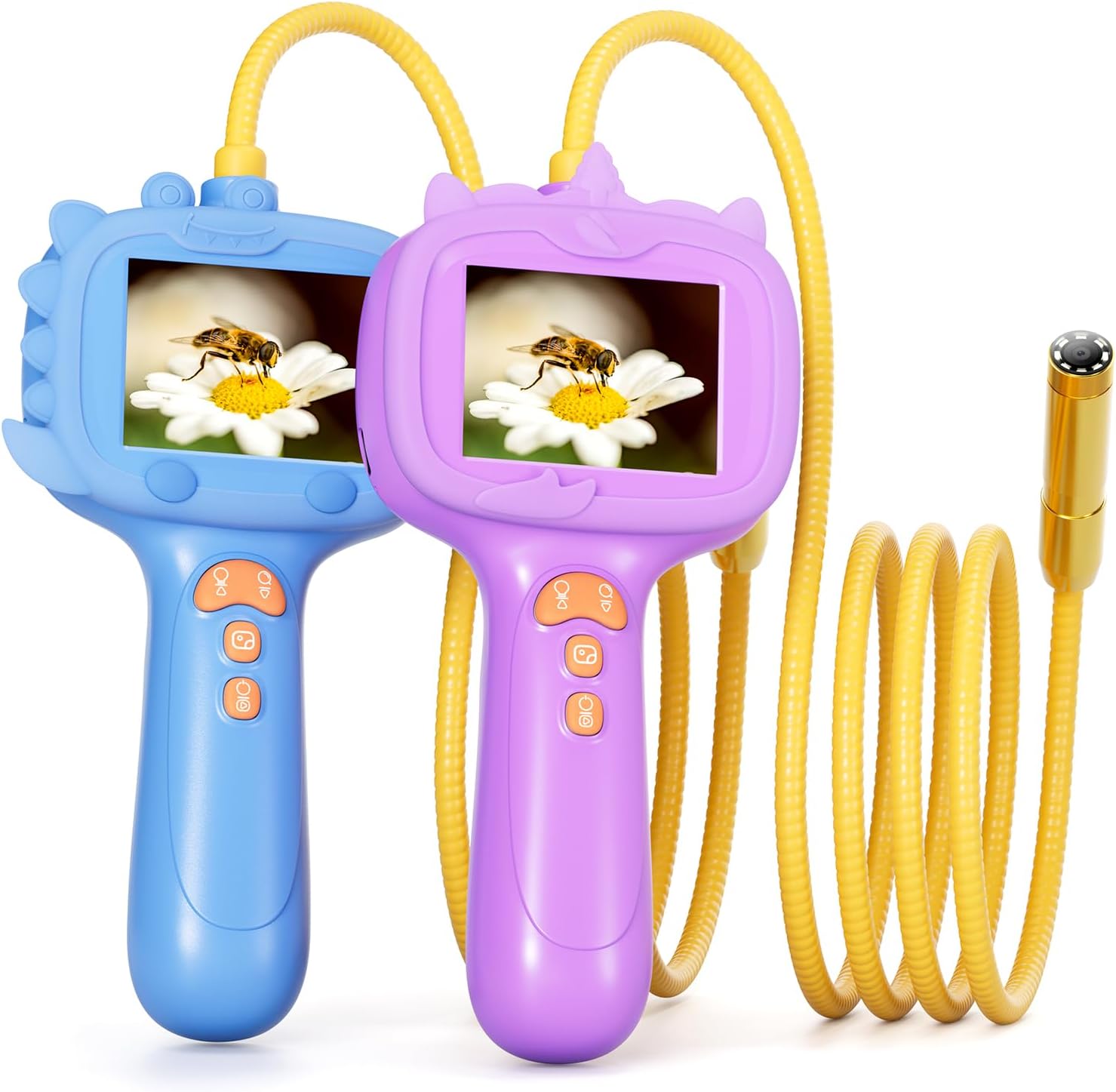 Kids Borescope Toys Camera with Light for 4-10 Years Old Boys Girls Birthday Gift 32GB Type-C Rechargeable STEM Science Educational Toy Snake Scope Camera for Outdoor Camping Nature Exploration