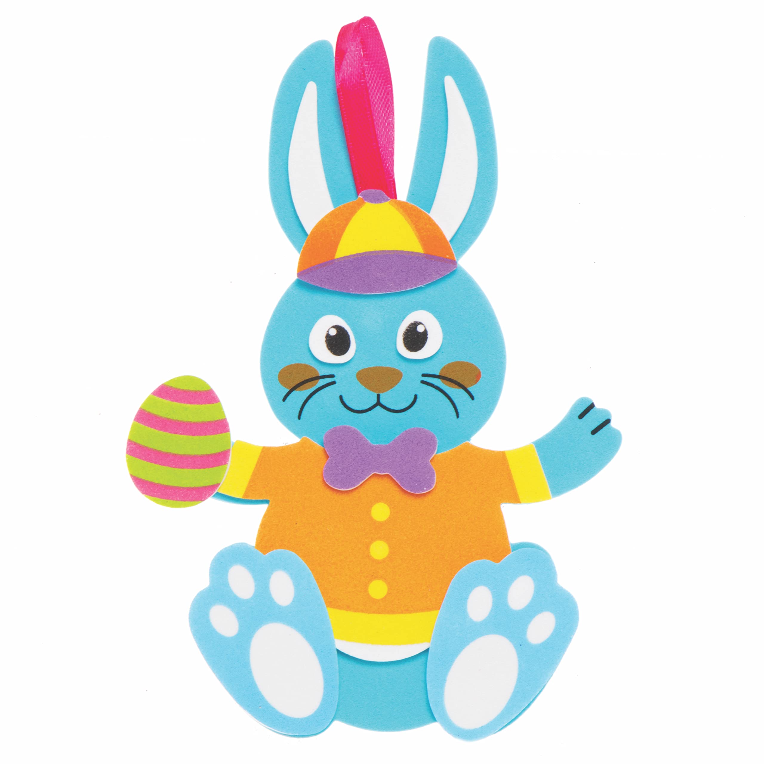 Baker Ross Kit Coniglietto Di Pasqua In Legno - Confezione Da 4 Marionette Da Decorare Per Bambini
