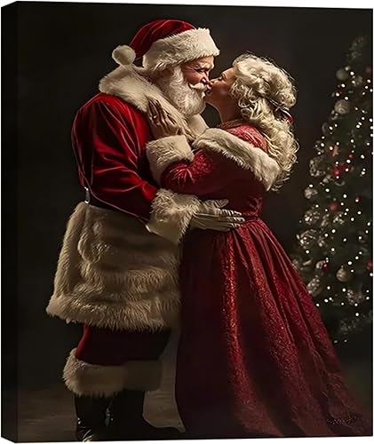 Miniatura 37 de FLZYKGPA Impresiones artísticas retro de Navidad de 12 x 18 pulgadas, lienzo navideño de Papá Noel, póster de Navidad de granja de invierno, Imagen