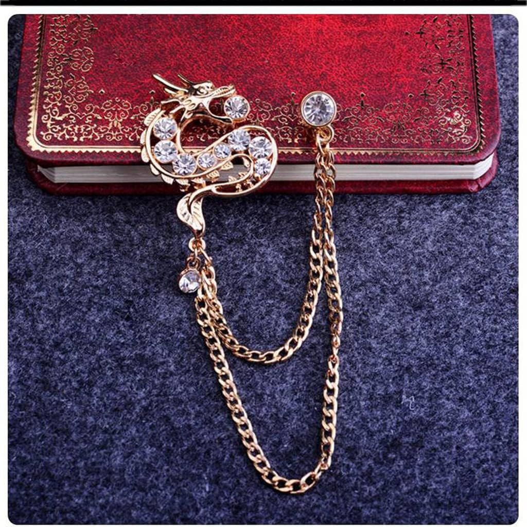 Men's Suit Blouse Tassel Brooch Collar Clip Pin Chain Party Star Lapel Male Link Accessories image 5