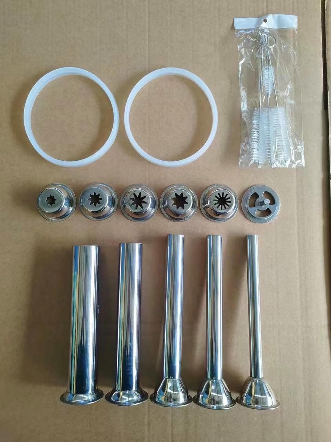 Sausage Stuffer Sausage Stuffer,Commercial Churros Maker,Stainless Steel Latin Fruit Machine with 4 Nozzles Heavy Duty Churros Machine,Manual Churro Filler for Restaurant, Hotel, Bakeries