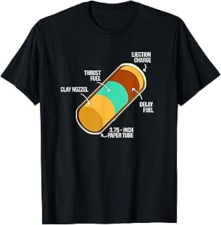 Model Rocketry Engine Assembly Design for a Aerospace Fan T-Shirt