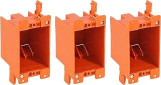 CloudyBay 3-Pack Single Gang Old Work Outlet Box, 14 Cu In UL Listed Junction Box - Rustproof Thermoplastic for Easy Install