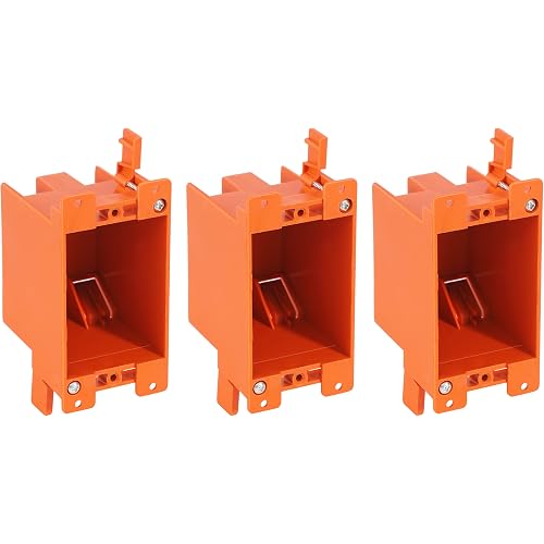 [3 Pack] CLOUDY BAY Single Gang Electrical Outlet Box,14 Cubic Inch Junction Box,Old Work Box,UL Listed