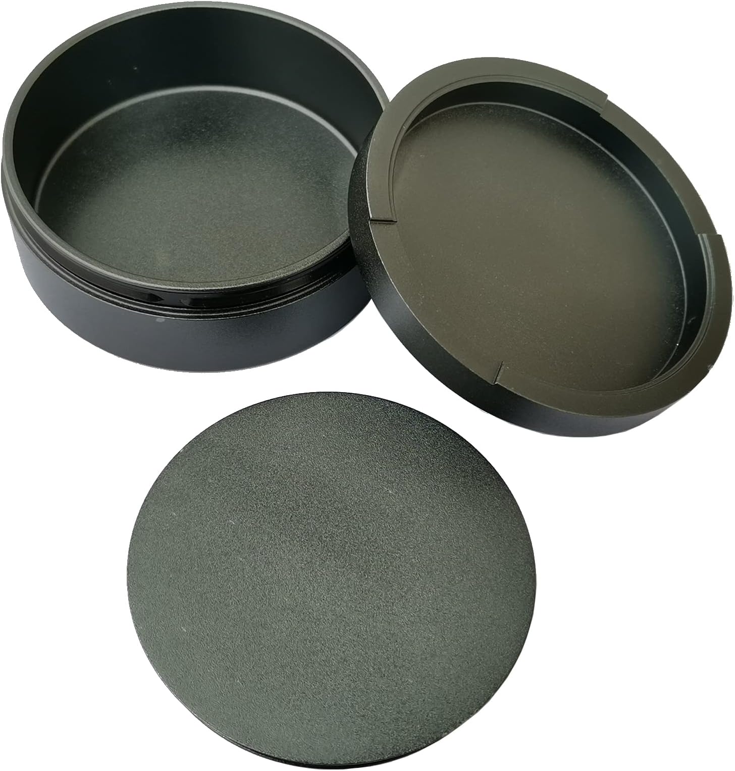 Aluminum Snus can Snuffbox with lid grey 3 Layers Christmas Gifts snus can (Gray)