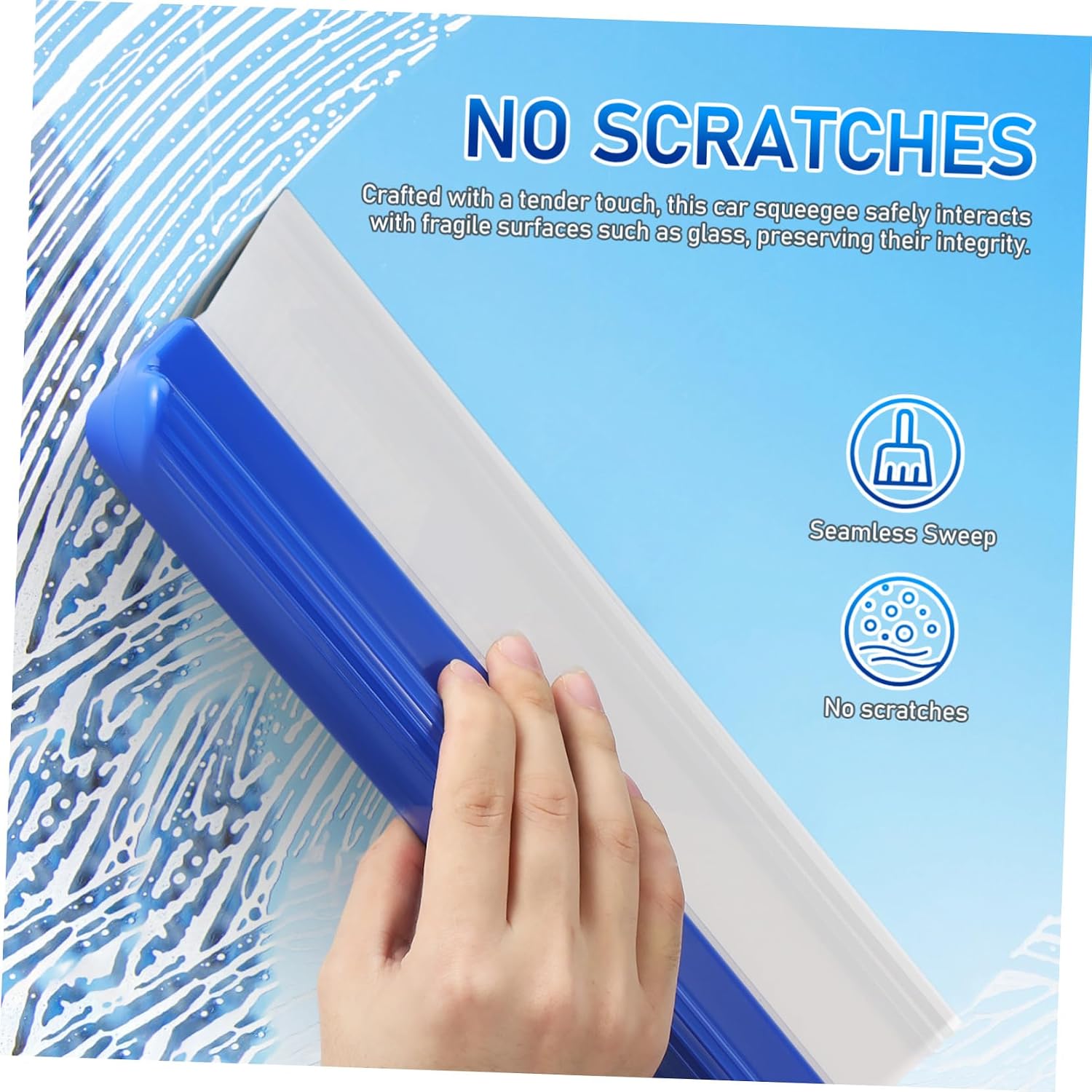 Mikinona Auto Window Cleaner Tool Windshield Squeegee Car Squeegee -Free Ergonomic Handle