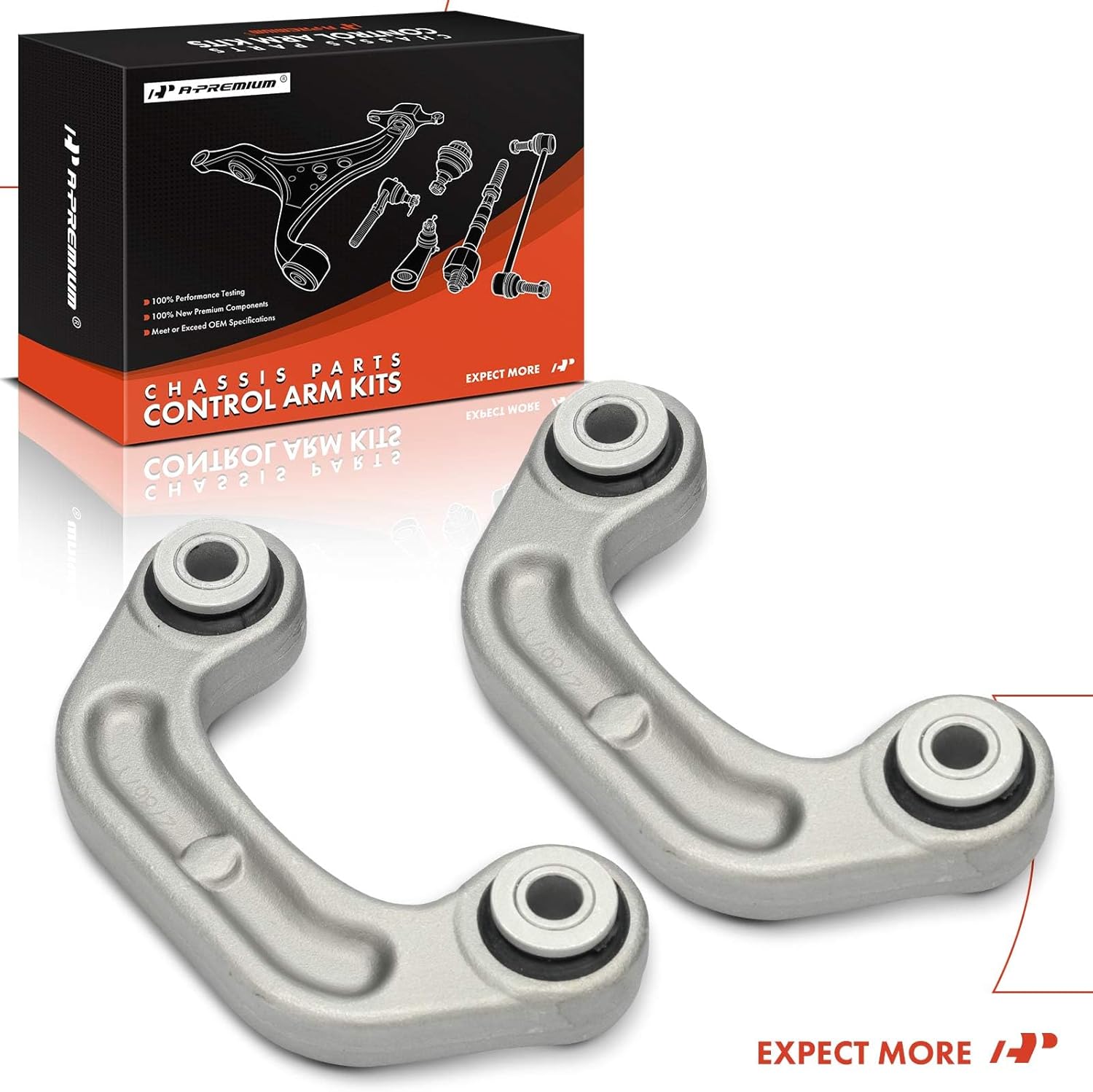 A-Premium 2 x Front Sway Bar Links Stabilizer Bar Links, Compatible with Audi A6 2006-2011, A6 Quattro 2005-2011, A8 Quattro 2004-2010, S6 2007-2011, S8 2007-2009 & Volkswagen Phaeton 2004-2006