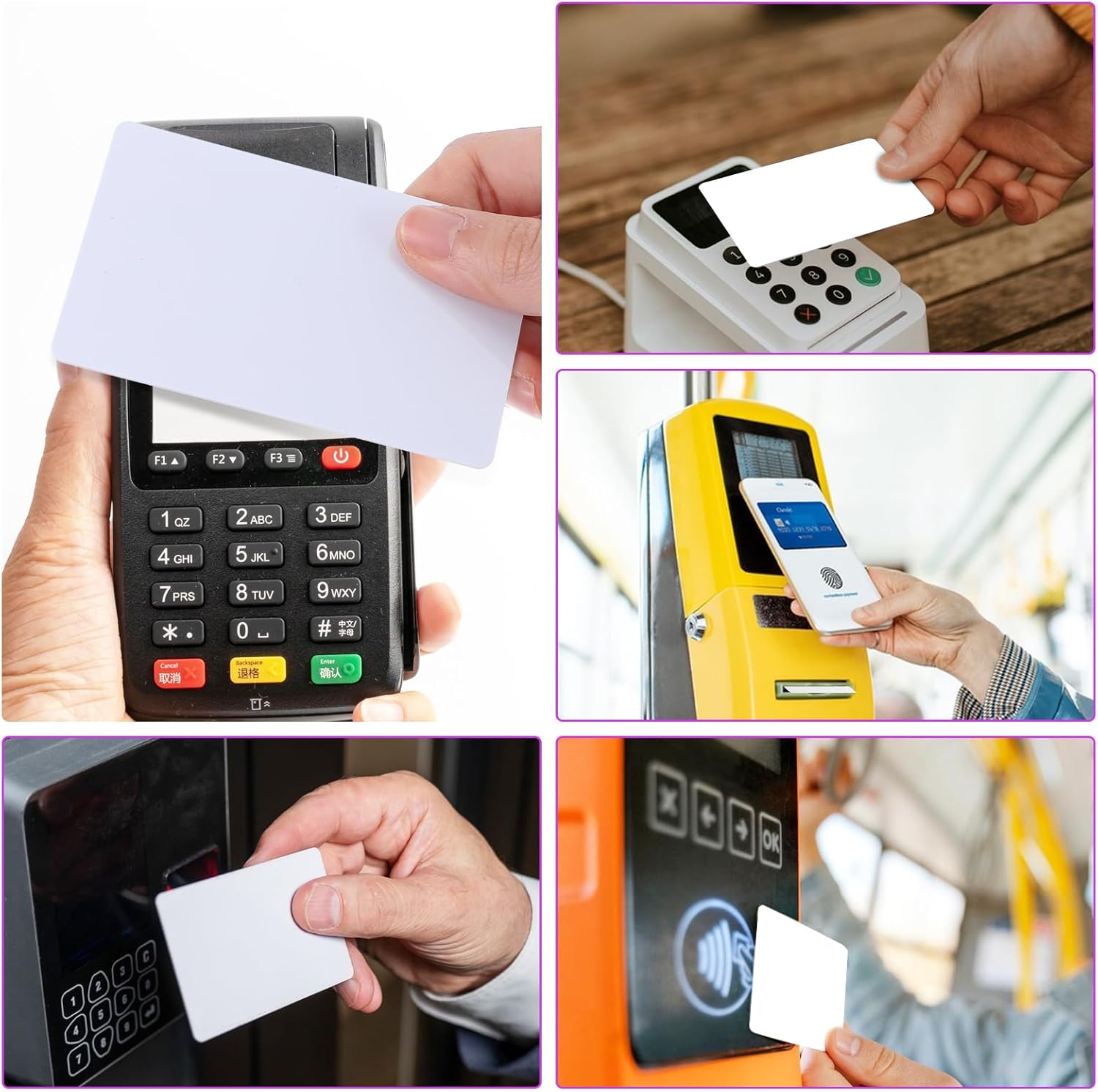 Telooco 100pcs Blank NFC Cards NFC Tags White NFC Cards NFC Business Card NFC 215 Card programmable NFC Tags for TagMo and NFC Enabled Devices