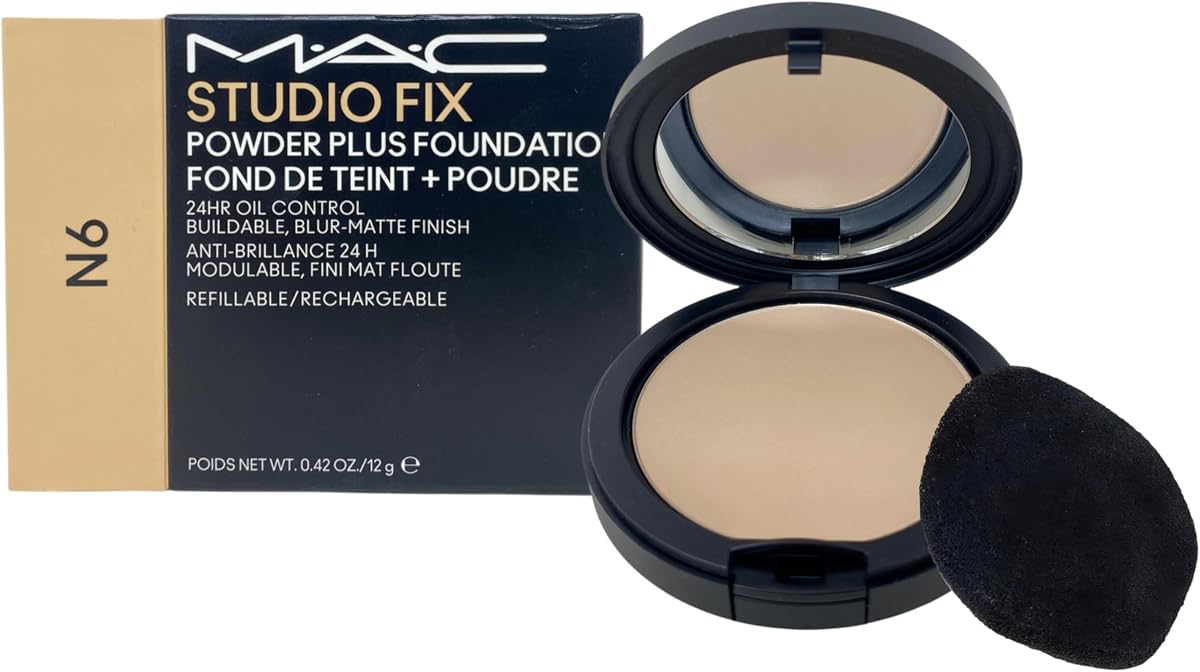 M·A·C Cosmetics Studio Fix Powder Plus Foundation 24HR Oil Control Refillable - N6 (0.42 oz / 12 g)