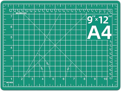 DIYSELF 9in12in Cutting Mat, A4 Craft Mat for Sewing and Fabric