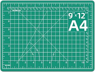 DIYSELF Cutting Mat - 9in12in, A4 Size, Double-Sided, Rotating Mat for Crafts, Sewing, Quilting & More