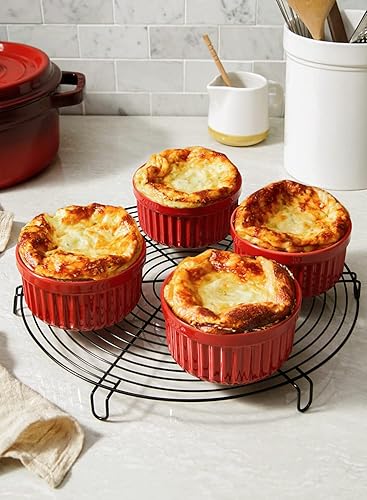 Vista 41 de LE TAUCI - Juego de 6 ramekins de 4 onzas para suflé, salsas de inmersión, pudín, set de 6