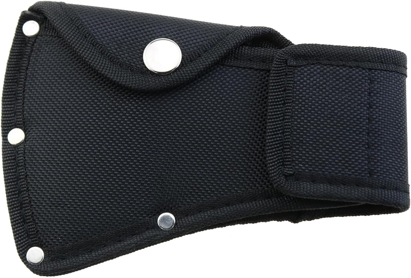 Axe Sheath Black Axe Head Cover for 1.25 lb Axes, Double-Buckle Hatchet Blade Protector Hatchet Guard Hatchet Edge Protector for Outdoor Hiking Work Axe Coat