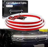 Vista 43 de Tira de luz para capó de automóvil, 79 pulgadas, tira de luces LED blancas para capó, flexible, impermeable, escaneo dinámico DC12V, luces