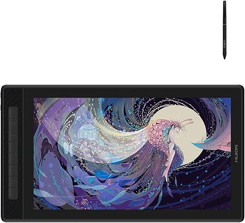 HUION KAMVAS Pro 16 2.5K QHD Tableta de dibujo con pantalla QLED Full Laminated Graphics Tablet con HUION Slim Pen PW550S