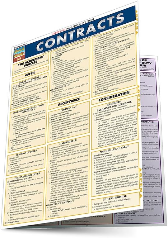 Quick Study Law Contracts Pamphlet – January 1, 2007