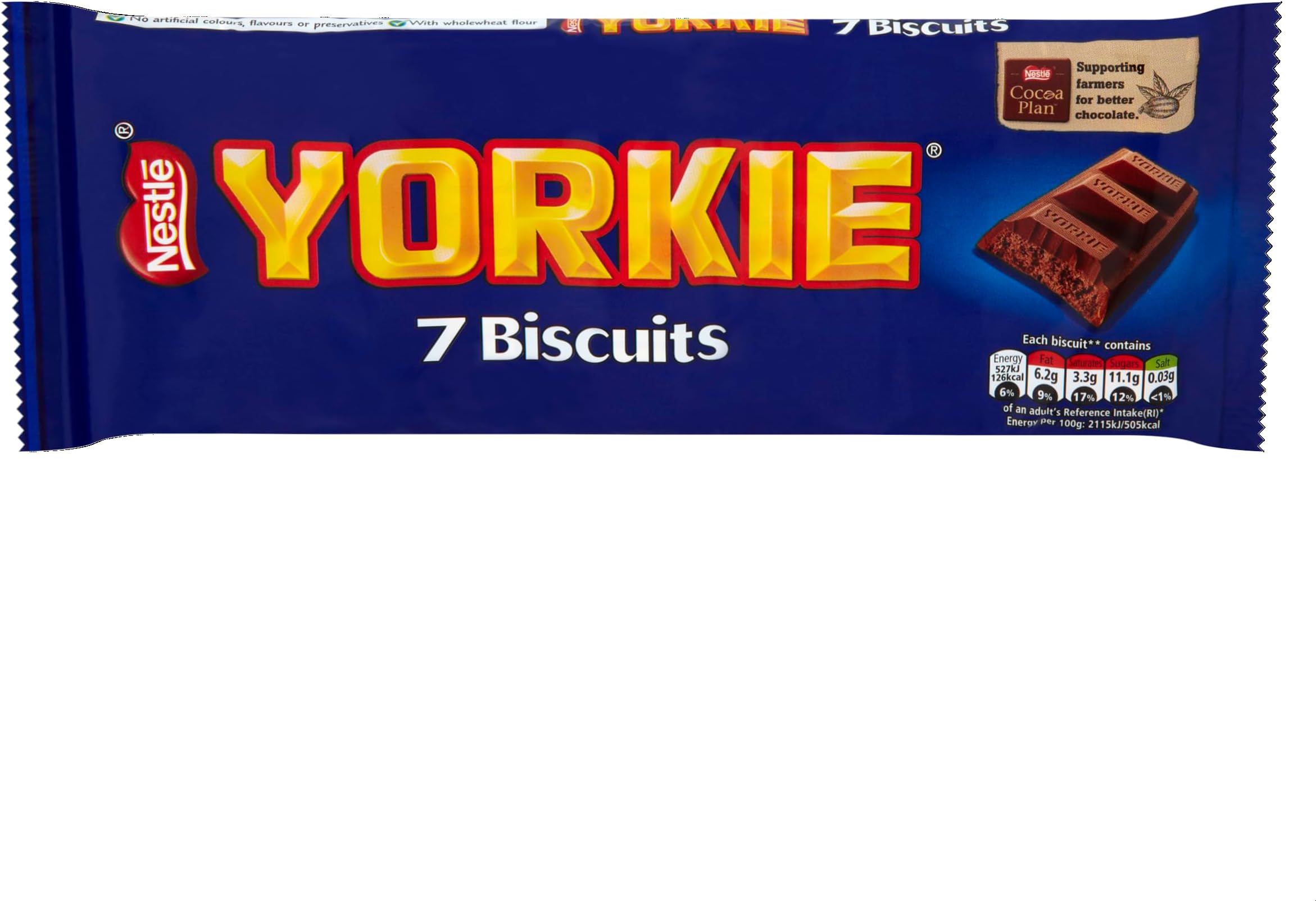 Nestlรฉ Yorkie Milk Chocolate Biscuit Bar Multipack, 7 x 24.5 g