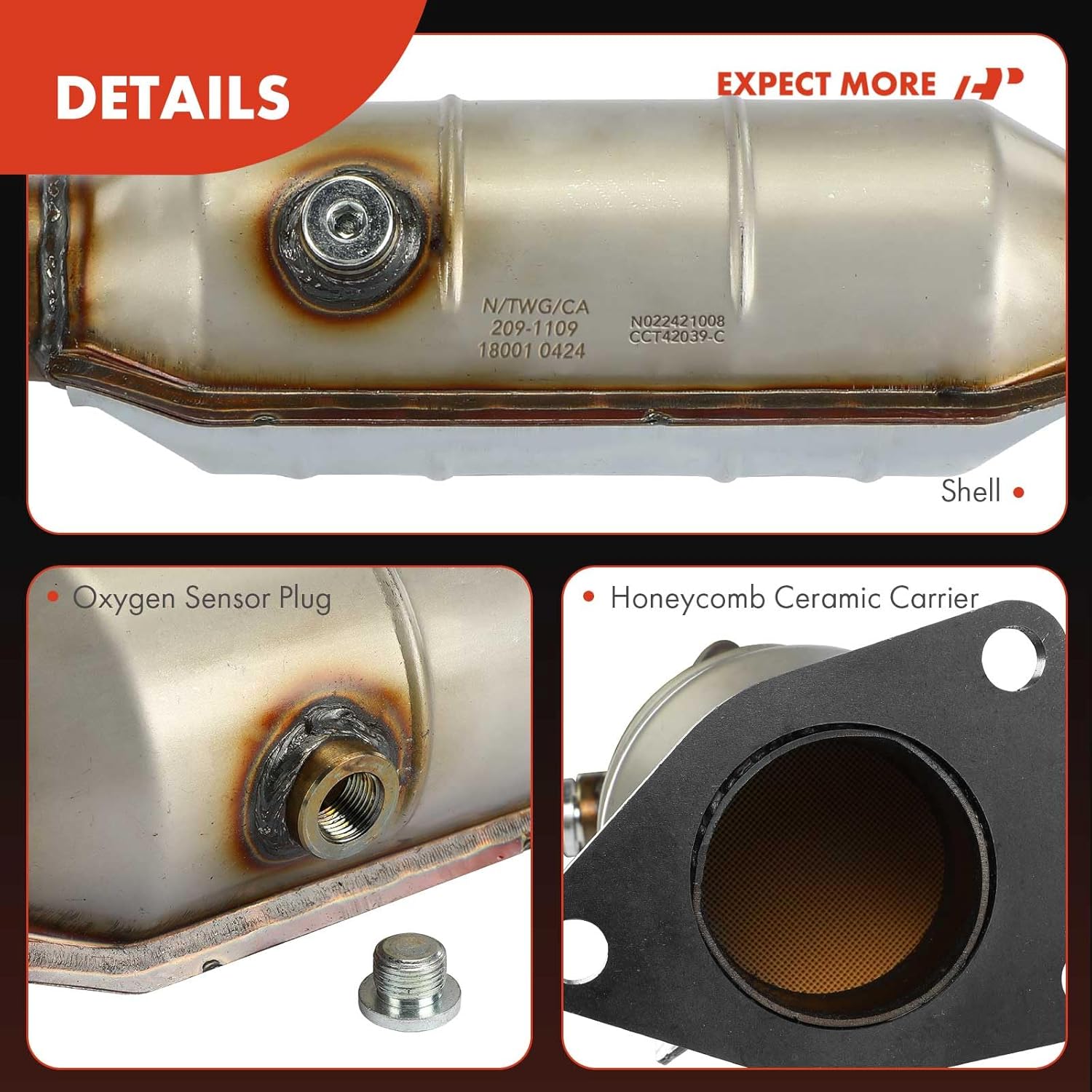 A-Premium Catalytic Converter with Gasket Kit Direct-Fit Compatible with Acura TSX 2004 2005 2006 2007 2008, 2.4L, E.P.A. Compliant