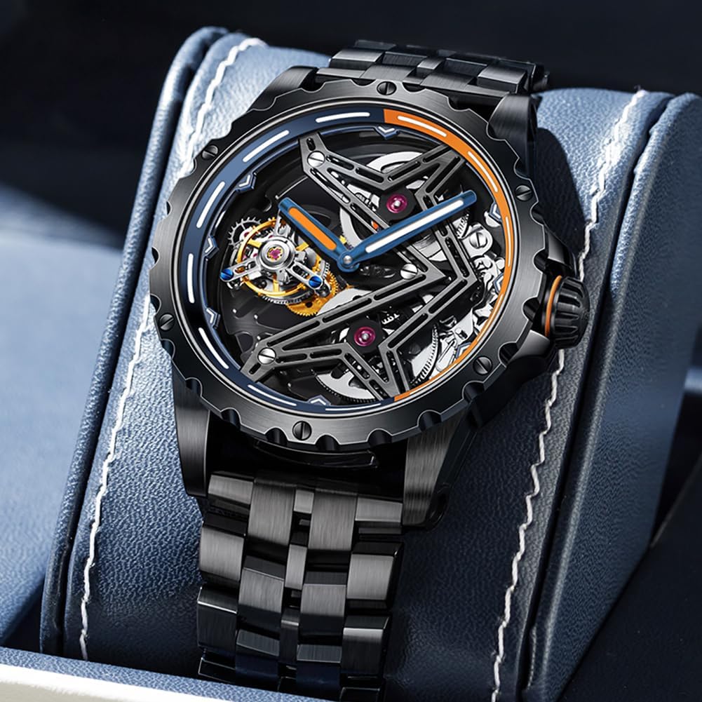 OLEVS Watch for Men Waterproof Mechanical LuminousTourbillon