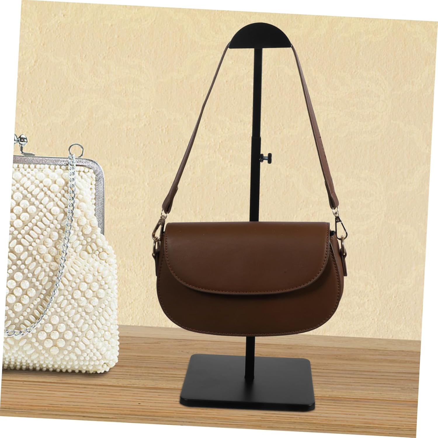 Cabilock Adjustable Handbag Display Rack Shaped Purse Holder Heavy-duty Base for Closet Retail Use Lightweight and Stable Design for Handbags and Ties