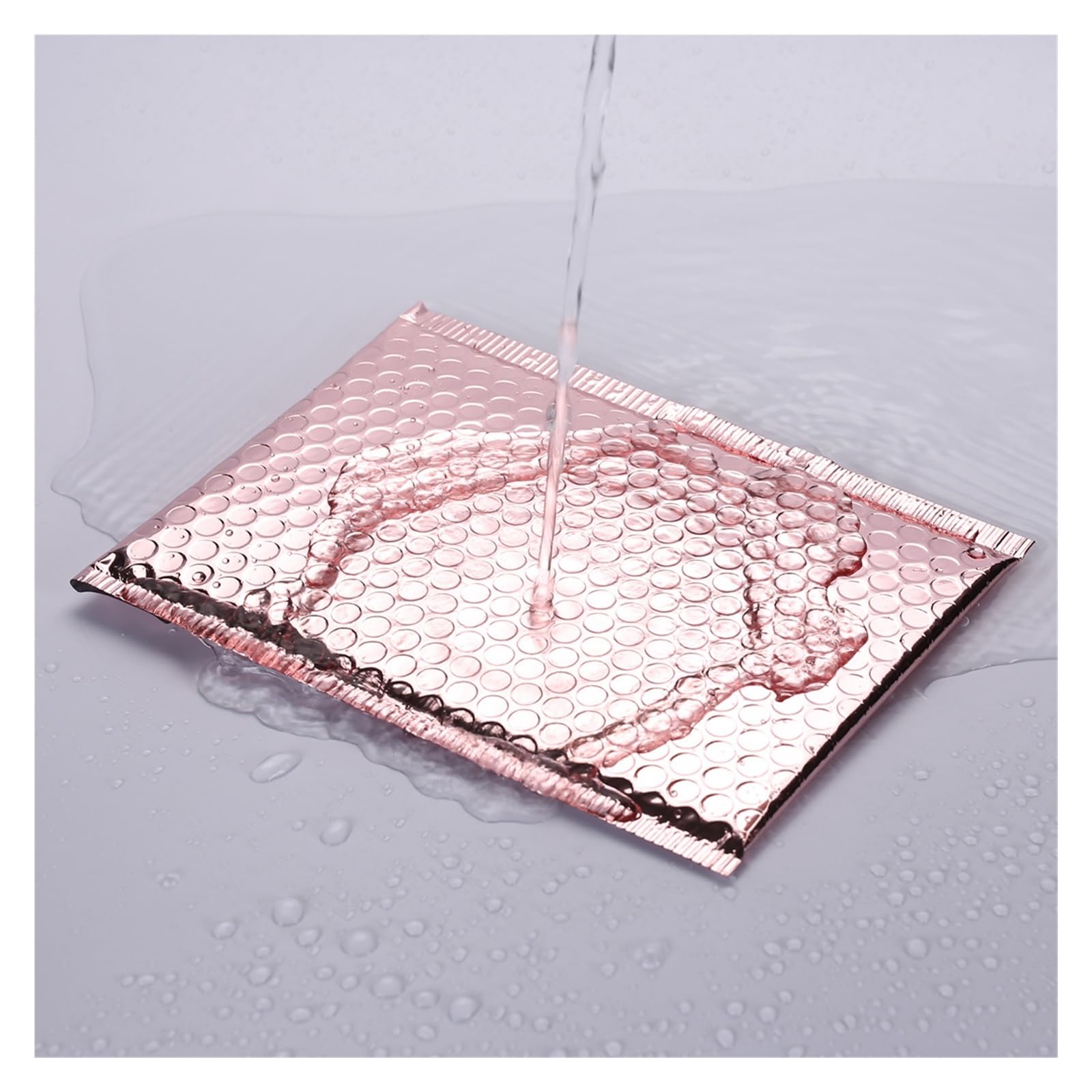 Luftpolsterumschläge, Verpackungsbeutel, Luftpolsterfolie, Roségold, Luftpolsterumschlag, Schaumstofffolie, Versandtasche, wasserdichte Luftpolsterumschläge for Geschenkverpackungen, 50 Stück Verpacku