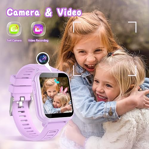 Miniatura 3 de Sedzofan Reloj inteligente para niños, regalo para niñas de 6 a 12 años, 24 juegos de rompecabezas, pantalla táctil HD, relojes para niños con MP3,