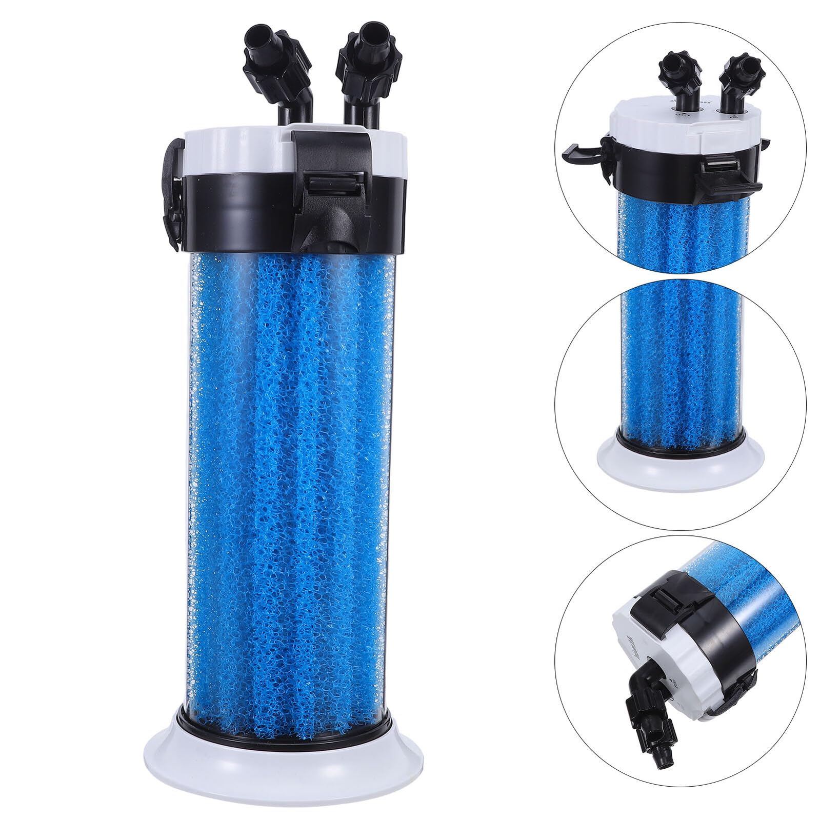 Filtro Externo para Acuario Silencioso con Bomba de Oxígeno, Filtro de Tanque Externo para Peceras Grandes y Tortugueras, Sistema de Filtración con Cartucho Multicapa