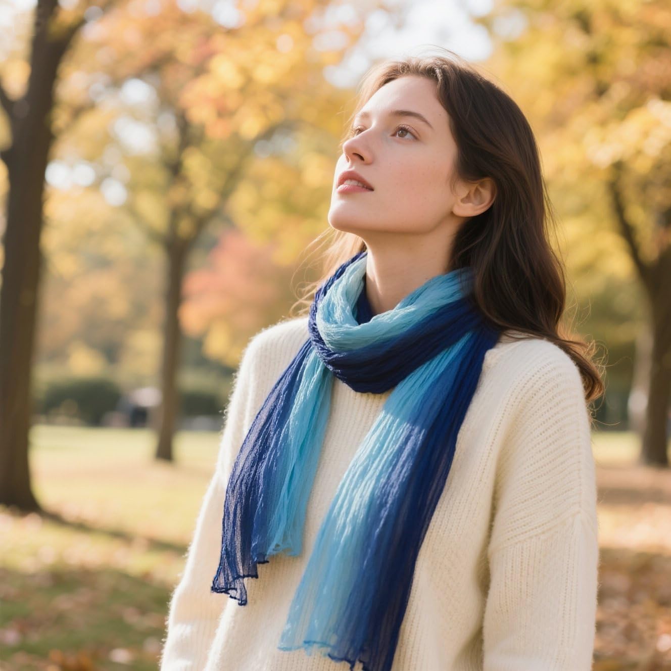 3 Packs Cotton Hemp Shawl Wrap Long Head Neck Scarf for Women and Men Lightweight Four Season Use - Image 6